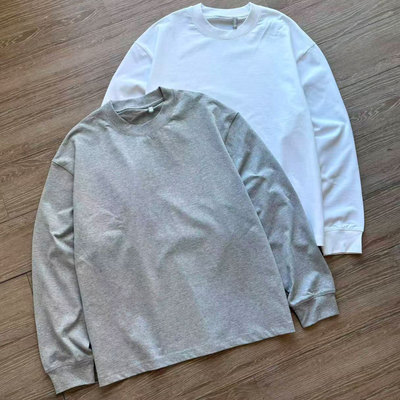 KAPTAIN重磅250g纯色打底 纯棉长袖 bboy宽松 街舞嘻哈滑板HIPHOP