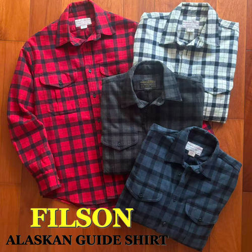 现货FILSON经典款阿拉斯加向导8oz重磅法兰绒纯棉休闲长袖衬衫
