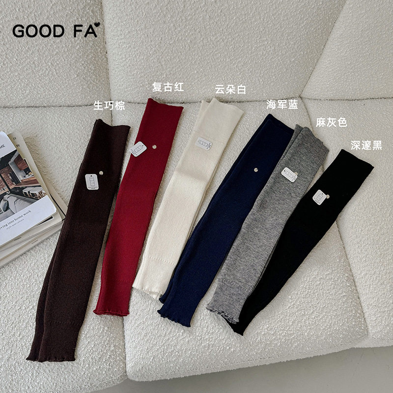 过膝腿套踩脚女秋冬羊毛保暖高罗口坑条纹显瘦护膝瑜伽金属标袜套