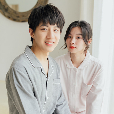 纯棉磨毛绒布情侣睡衣八月格桑男