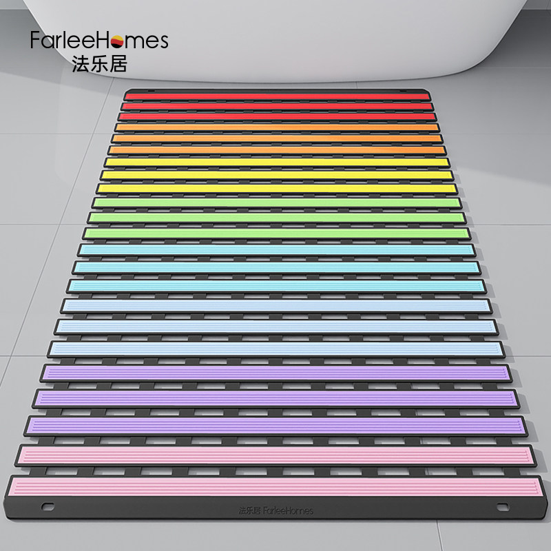 法乐居 浴室防滑垫淋浴防摔地垫洗澡间厕所卫生间多巴胺隔水脚垫,家庭/个人清洁工具,地垫,淘宝优惠券,粉丝福利购,淘宝优惠卷