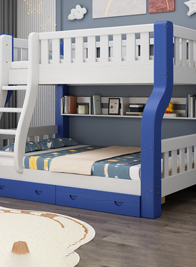 上下床双层床高低床多功能双层组合子母床儿童床全实木上下铺木床