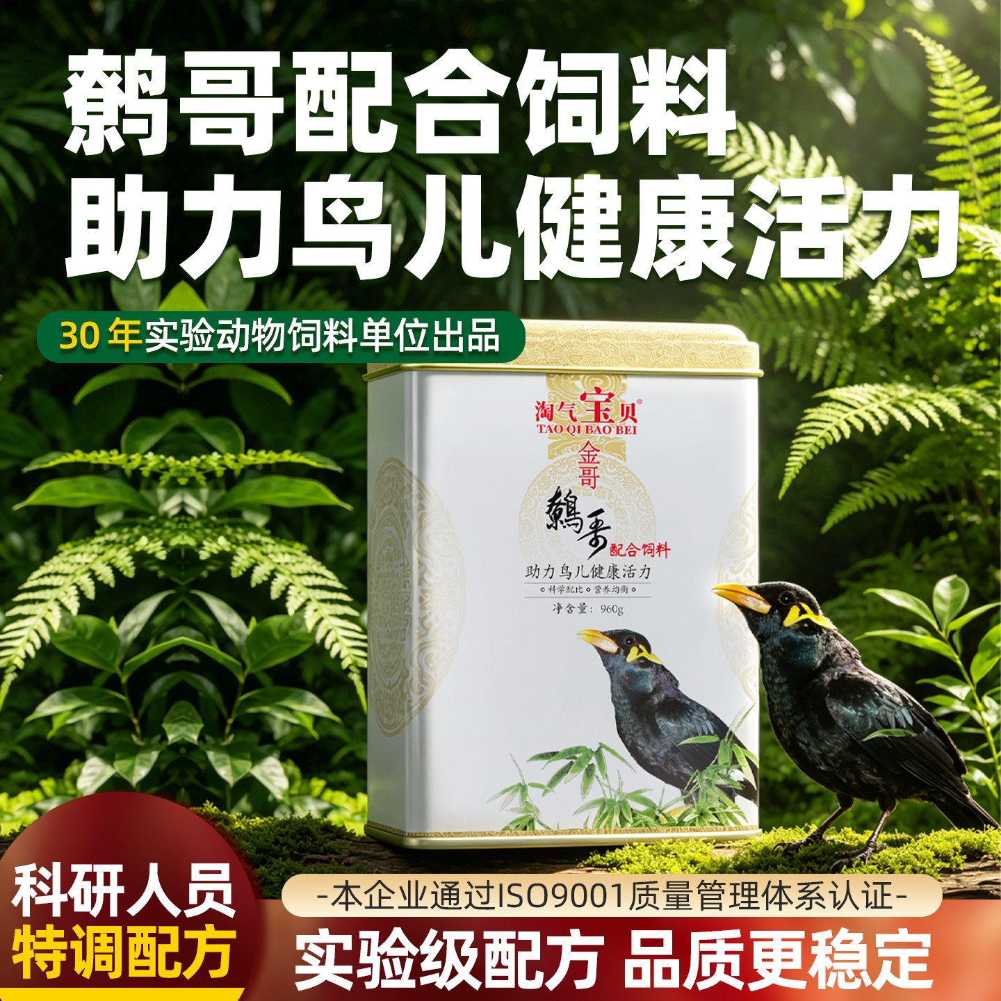 淘气宝贝 鹩哥食饲料 八哥鹩哥罐装鸟食饲料 宠物鸟粮鸟食鸟饲料