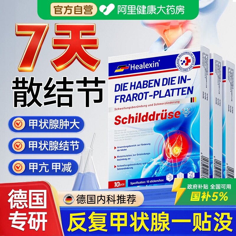 德国甲状腺结节消散结甲减甲亢功能减退专用淋巴结肿大散结贴膏