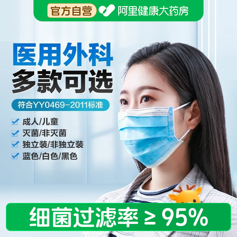 可孚医用外科口罩三层防护图片