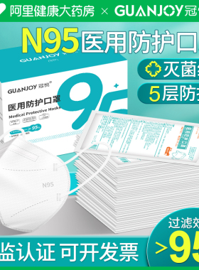 n95级口罩医用灭菌级医疗级别官方正品医护防护罩5疫防工业粉尘kn