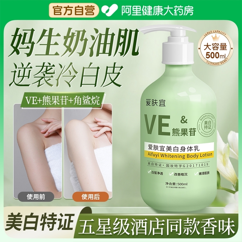 身体乳美白保湿补水滋润留香非果酸烟酰胺夏天去鸡皮女男士正品