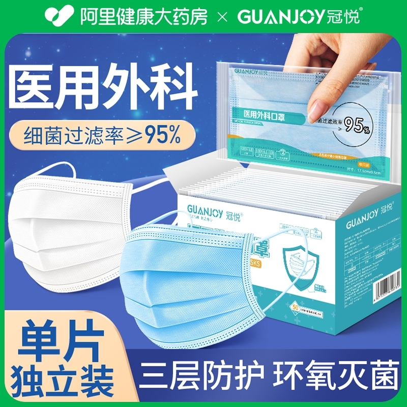 医用外科灭菌级别独立包装口罩