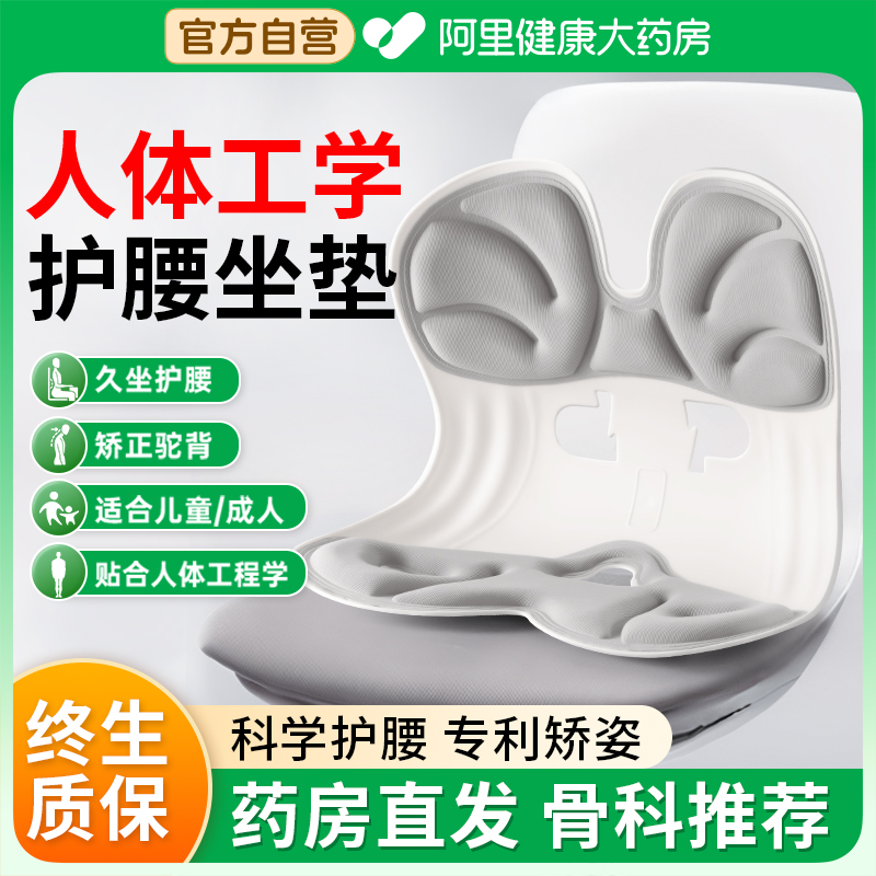 人体工学护腰坐垫久坐神器腰靠背腰枕靠垫座椅腰部支撑腰托办公室