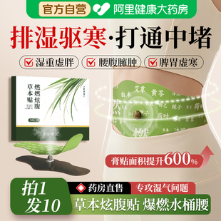 艾灸贴艾草肚脐贴祛湿燃燃炫腹草本贴去湿气排毒体内湿寒热敷瘦肚