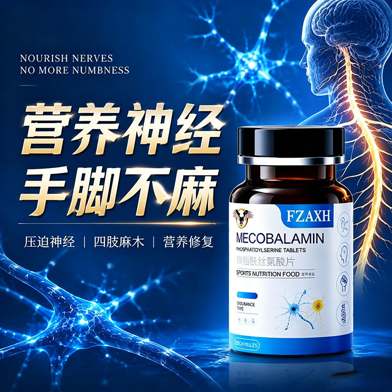 甲钴胺维生素b12片营养修复神经100中老年人头手脚麻木压迫专用图片