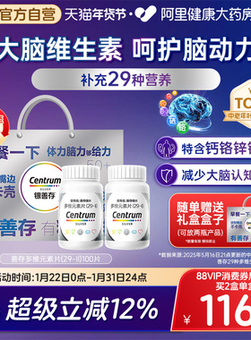 2盒装银善存29种多维元素片中老年复合维生素d3b2维c叶酸