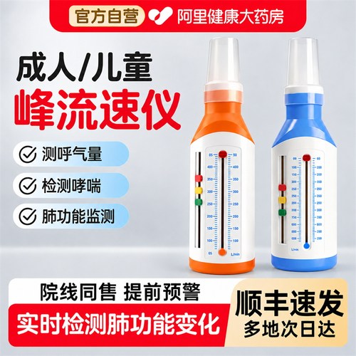 峰流速仪呼吸检测儿童成人呼气哮喘肺功能监测风速仪峰速仪DL-F03