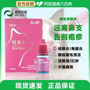 博莱得利猫鼻支硼酸滴眼液莱宠打喷嚏流眼泪结膜炎疱疹宠物眼药水