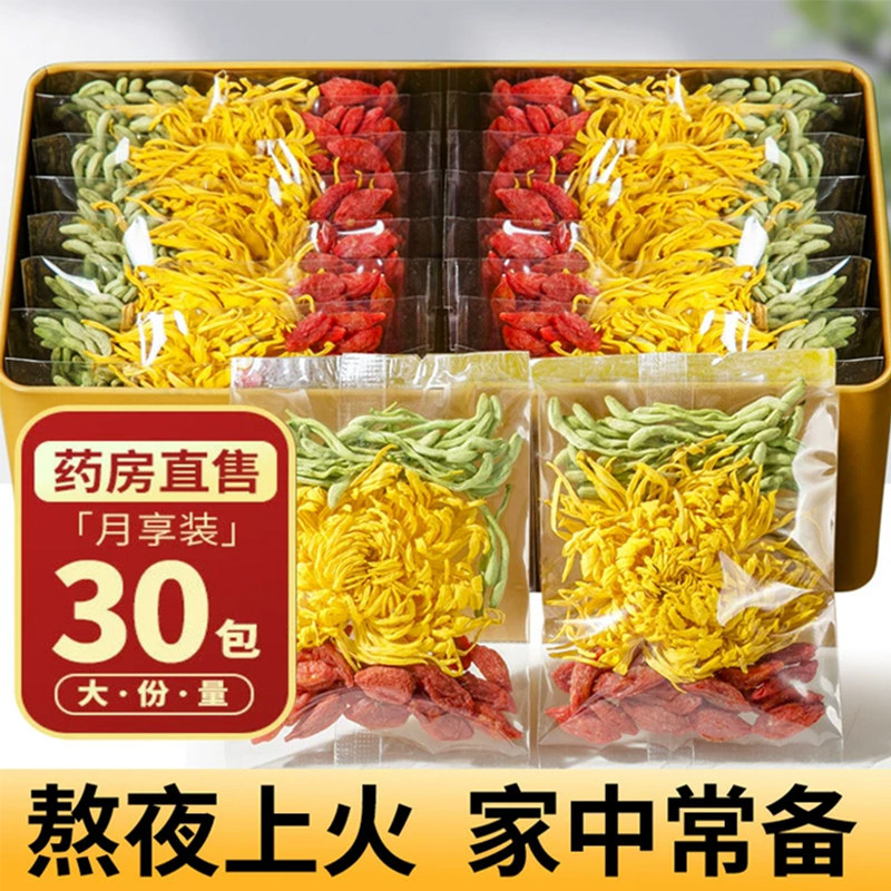 金丝皇菊菊花枸杞茶特优级大叶黄菊花搭金去火春季养菊花茶独立