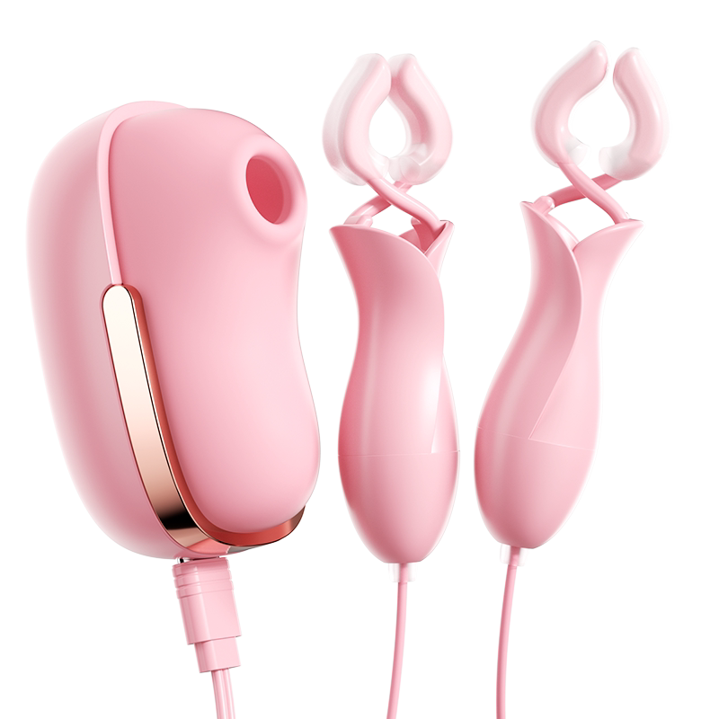 谜姬吮吸器震动跳蛋充电硅胶防水静音多档位便携粉色女用情趣用品