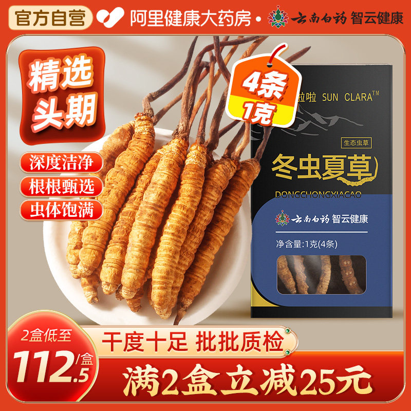 云南白药冬虫夏草冬虫草礼盒官方旗舰店正品那曲冬虫夏草东虫夏草