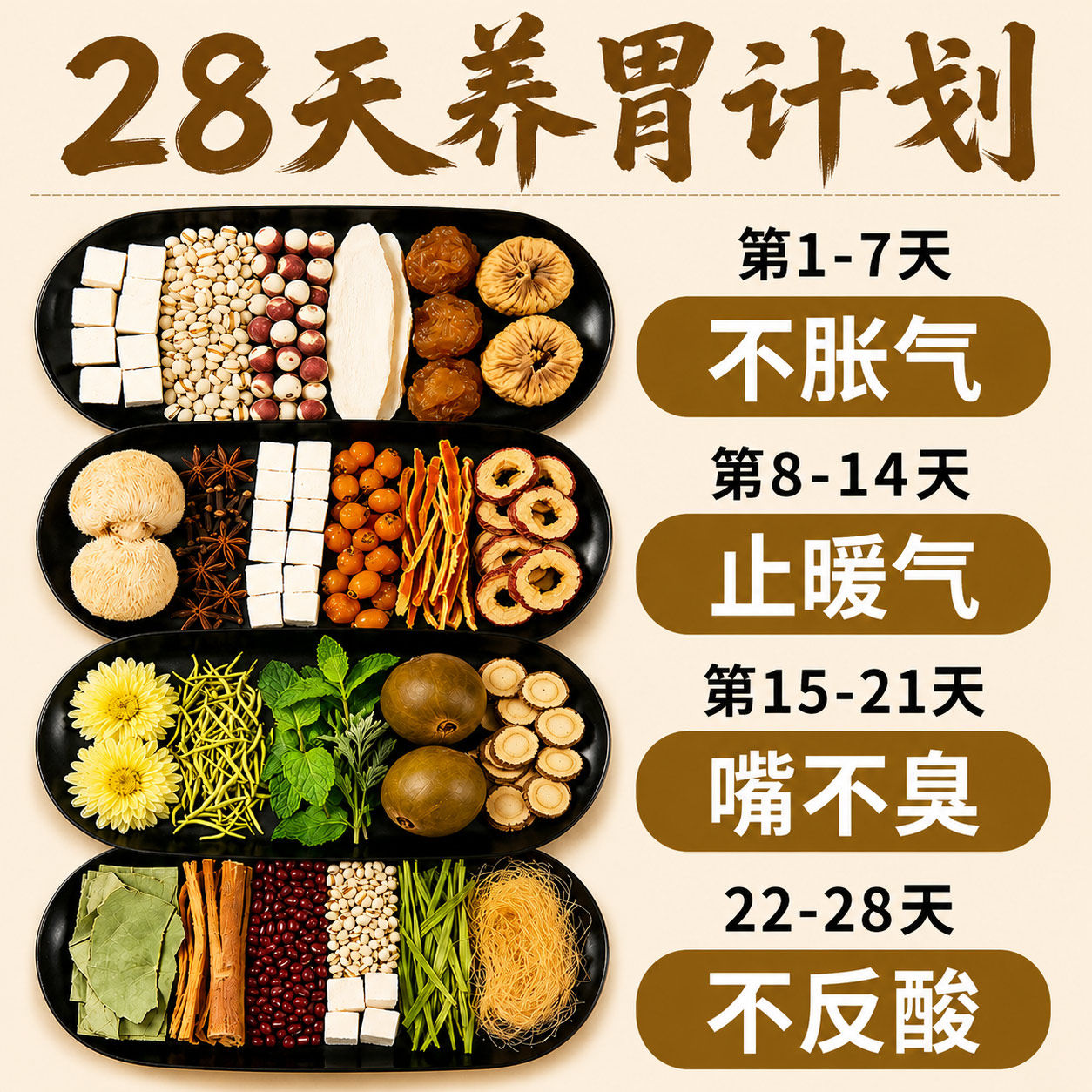 养胃茶健脾祛湿猴头菇丁香调理肠去口胃气重干苦去臭体内湿气重茶
