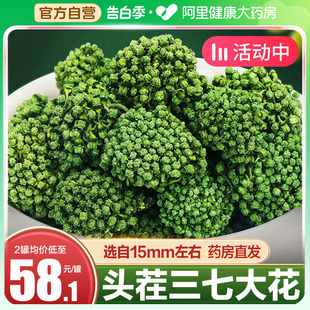 药房直供 官方旗舰店云南文山功效非野生田七买5发500g 三七花正品