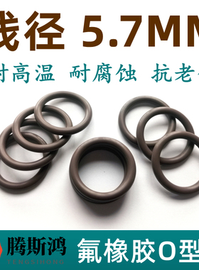 进口o型密封圈氟橡胶FKM日标P系列线径5.7mmO-ringO型圈o形环令