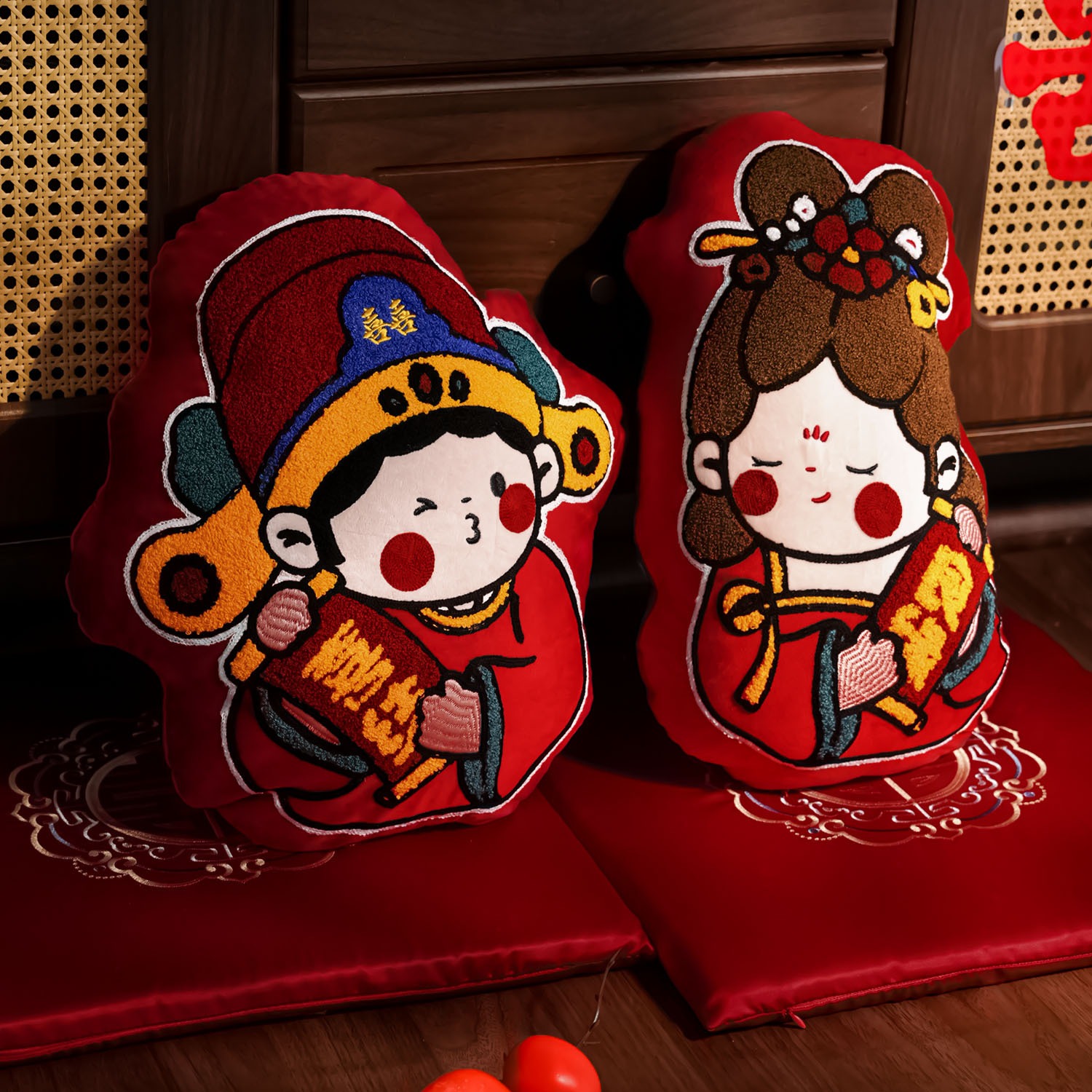 压床娃娃一对结婚2025新款可爱风创意风婚房布置送新人礼物