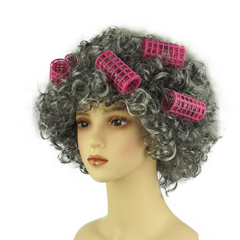 老太太装扮假发炫彩送发网