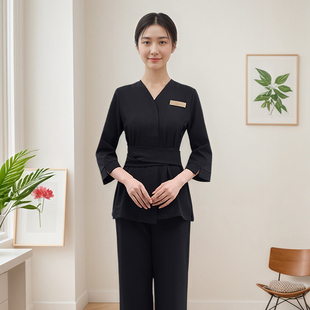 美容师工作服女高端美容院美容美甲套装 养生馆皮肤管理工服夏季