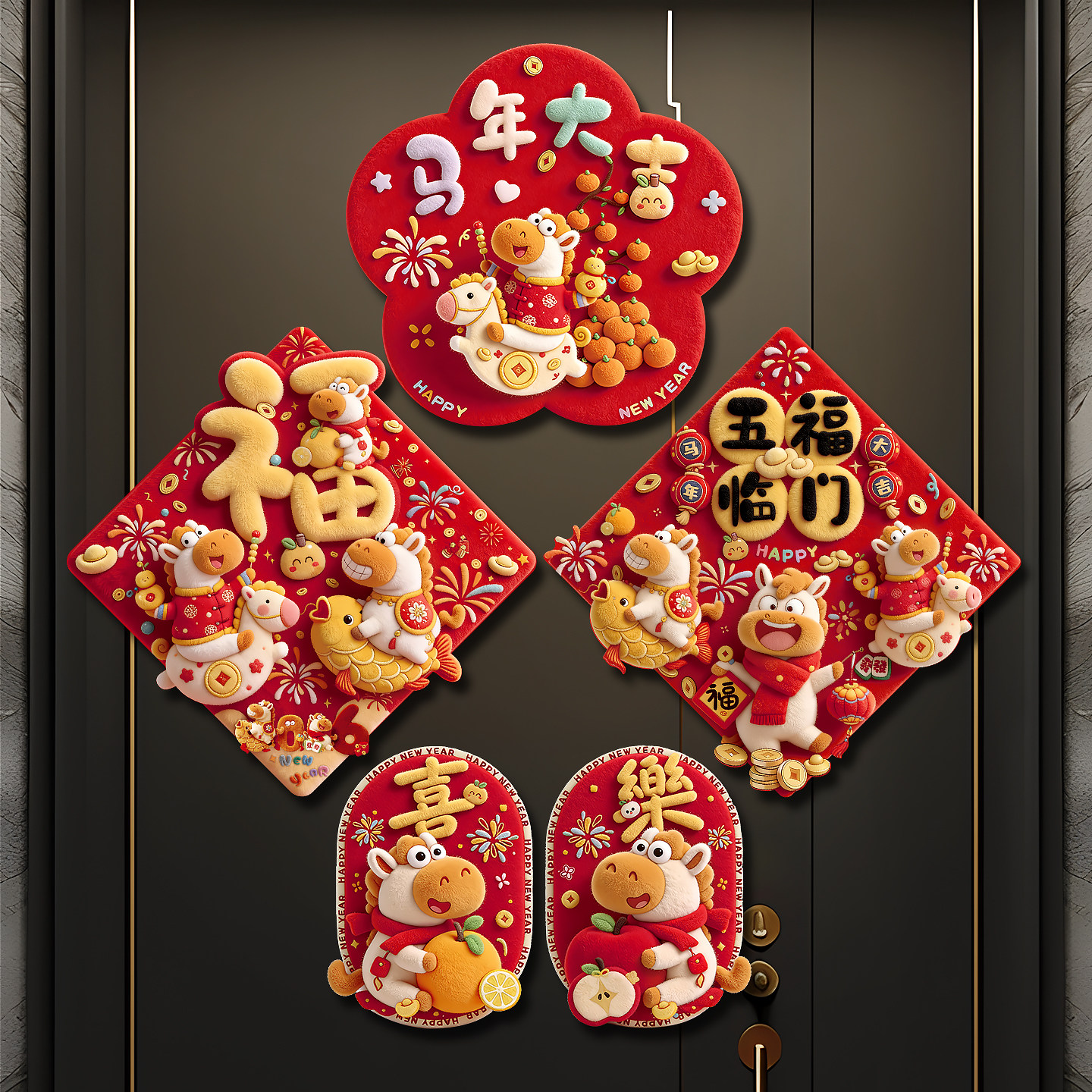 磁吸福字门贴2026年马年新款春节过年入户大门新年创意装饰品布置,节庆用品/礼品,福字/窗花/窗贴,淘宝优惠券,粉丝福利购,淘宝优惠卷