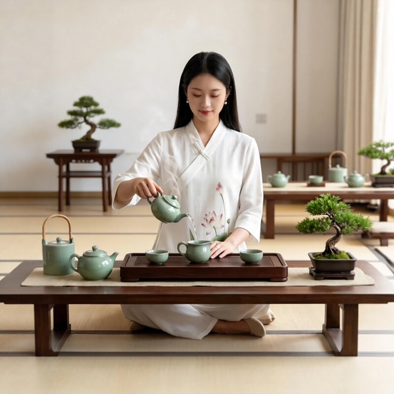 夏季新中式高端佛系禅意女装亚麻禅修服女大码修行居士服素衣禅服