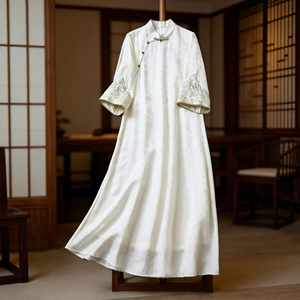 2026新款夏季禅意女装改良汉服女茶服宽松仙气疗愈禅服国风连衣裙