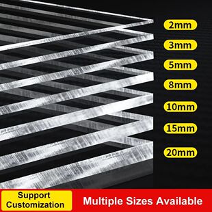 1-20mm Clear Acrylic Board Plastic Sheet Thick DIY Building