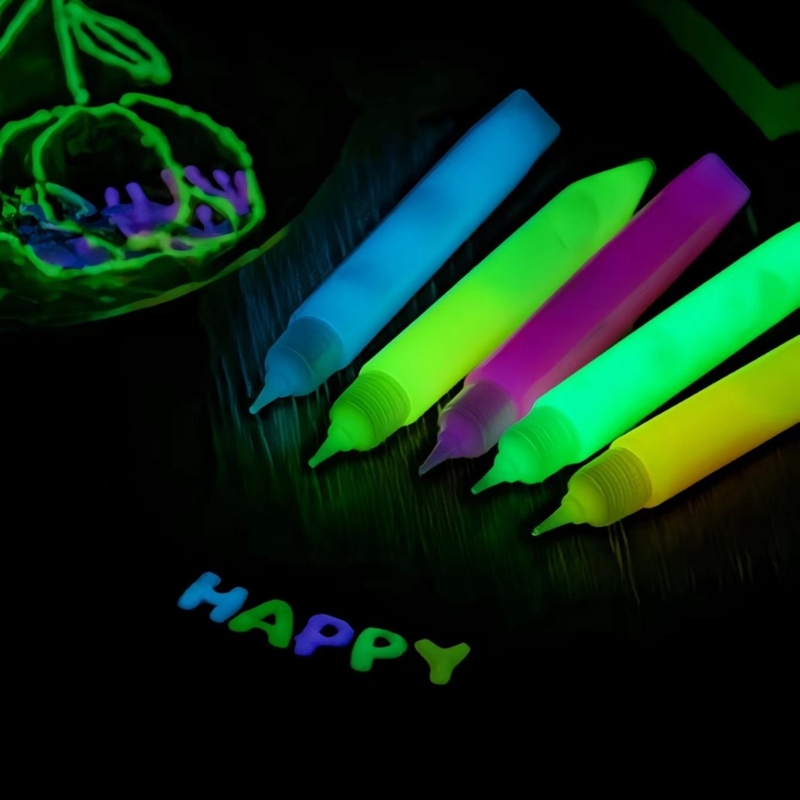 luminous golden onion glue pen glitter glue 10 color powder