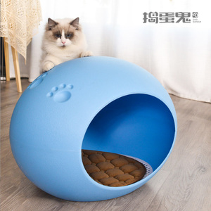 猫窝狗窝狗屋冬天保暖四季通用半封闭式流浪猫咪蛋形网红宠物用品