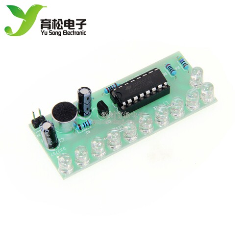声控led流水灯套件diy教学散件