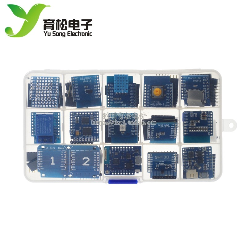 mini D1 PRO wifi ESP8266开发板15件学习套件 兼容 NodeMcu Lua