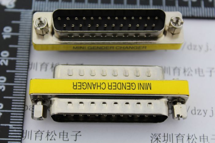并口转接头 DB25 针对针 公对公
