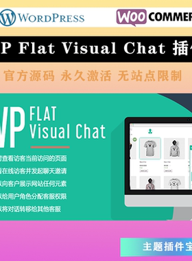 WP Flat Visual Chat 汉化版 WordPress实时聊天客服远程视图插件