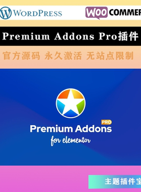 Premium Addons Pro 汉化中文版Elementor附加附属扩展小工具插件