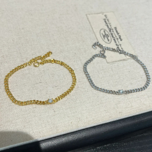 莫桑钻S925纯银古巴手链女轻奢小众设计感高级精致闺蜜礼物送女友