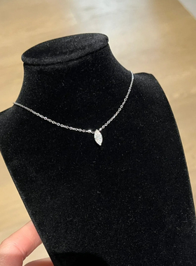 超闪莫桑钻s925纯银马眼钻项链