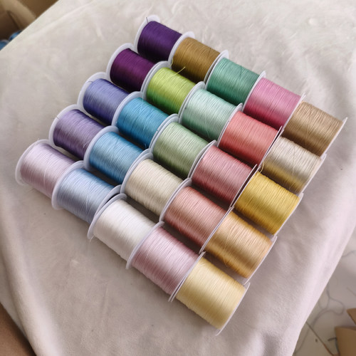 18股股线长1毫米粗中卷DIY手工编织线手绳项链绳珠宝线穿珠30米长