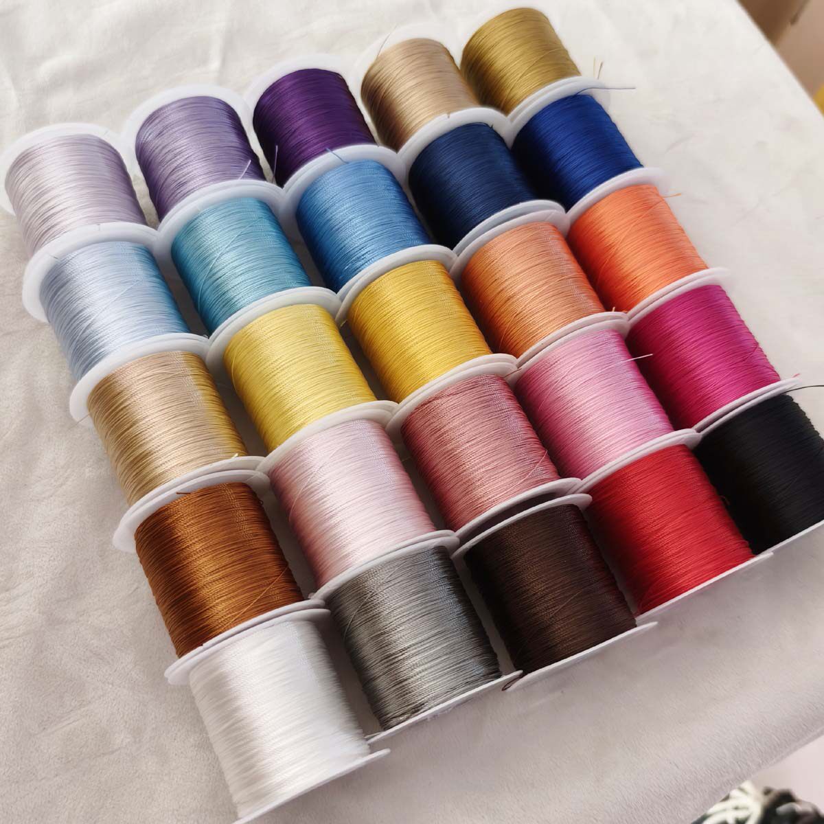12股股线45米长0.6毫米粗中卷DIY手工编织线手绳项链绳珠宝线穿珠