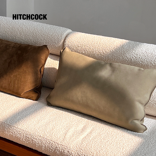 HITCHCOCK真皮鹅绒靠枕