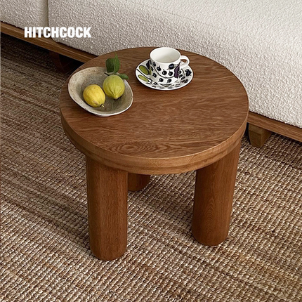 HITCHCOCK Side Table小边桌咖啡桌简约北欧中古实木圆形茶几边几