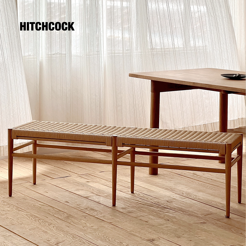HITCHCOCK Needle Bench悬针长凳  绳编凳子化妆换鞋凳床头凳钢琴 - 实物图