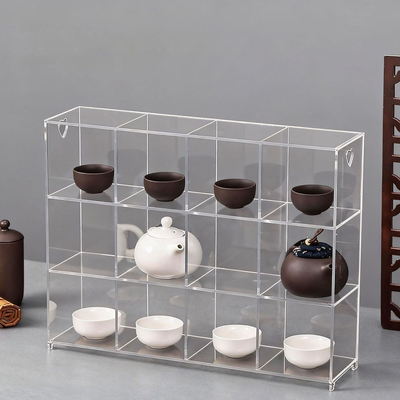 亚克力透明茶具展示架茶桌收纳盒