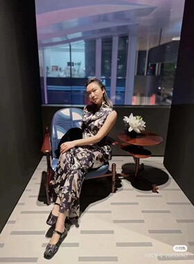 2024春夏新款女装时尚洋气上海滩印花无袖背心上衣直筒阔腿裤套装