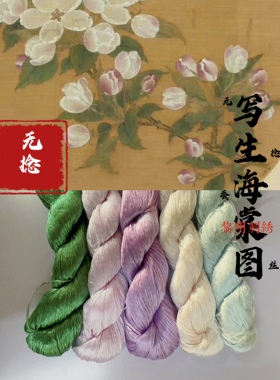黎明刺绣新品免劈无捻蚕丝线苏绣组合常用蚕丝线国画套色可做绒花