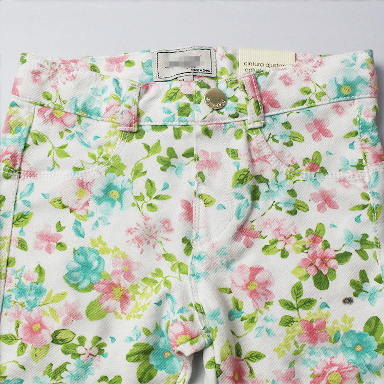 Pantalon fille en Coton denim bombe - Ref 2063532 Image 5