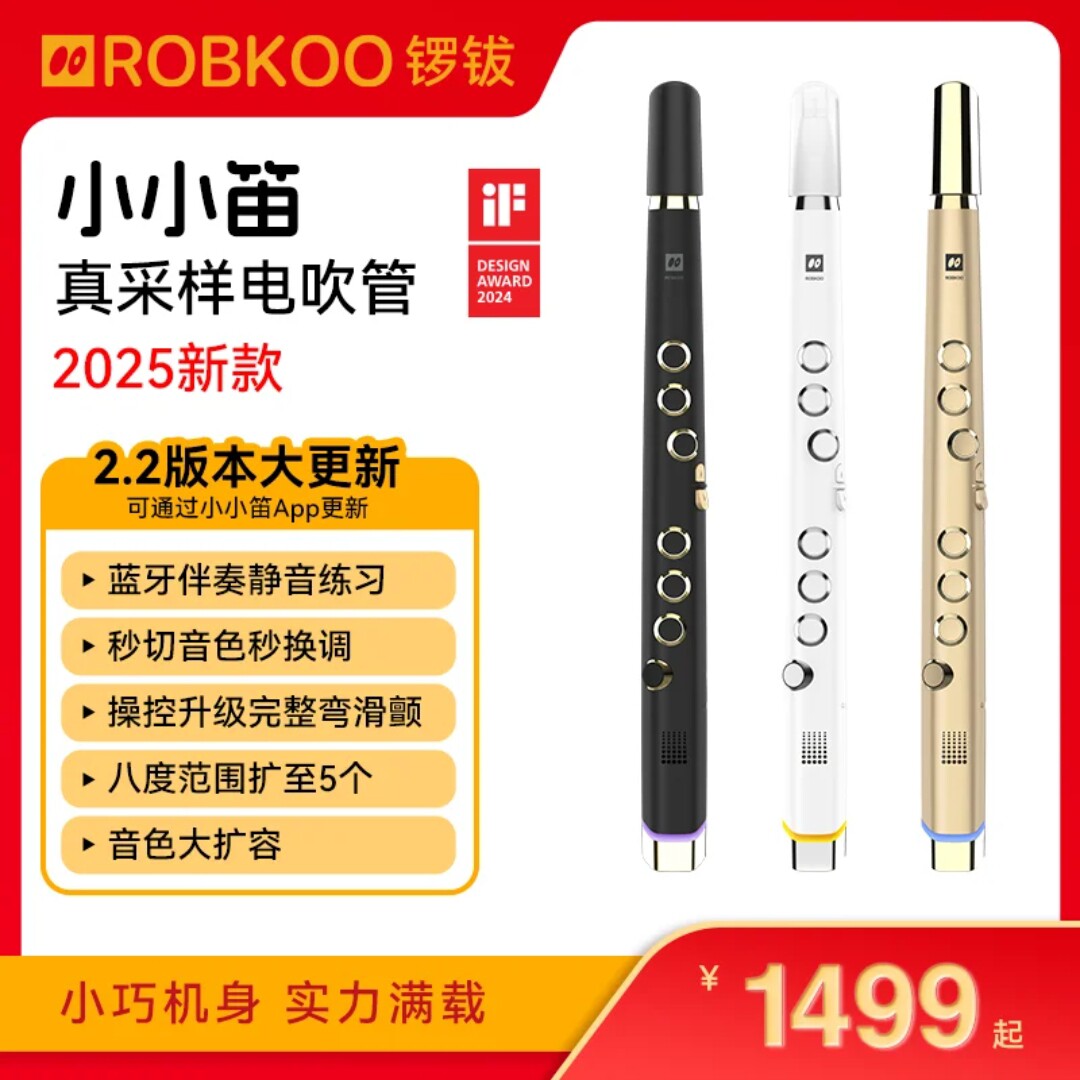 锣钹ROBKOO小小笛2025新款国产电吹管电子萨克斯葫芦丝中老年乐器